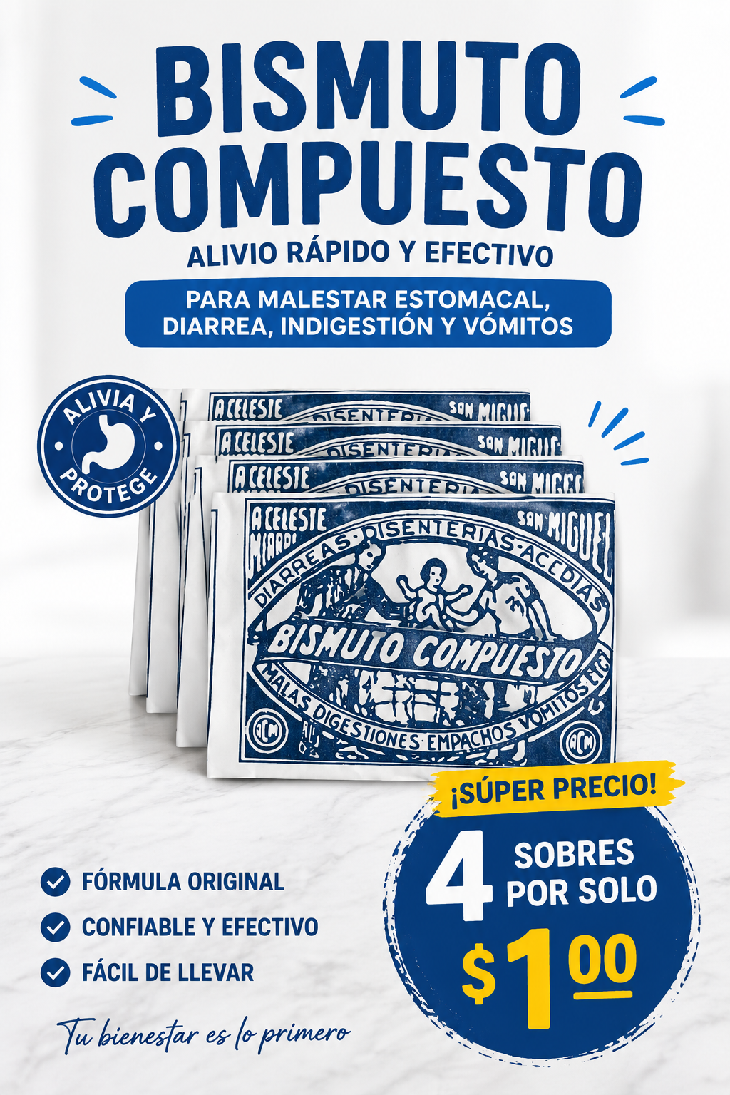 Bismuto Compuesto 4 por $1