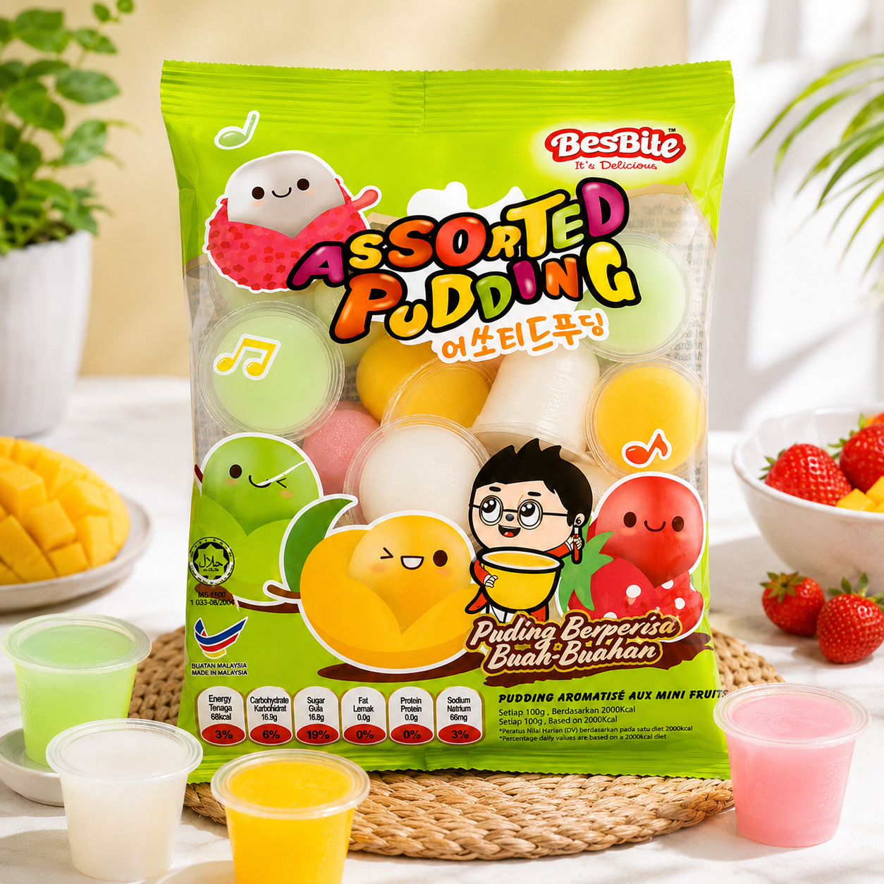Assorted Pudding (Pudín Surtido de Frutas)