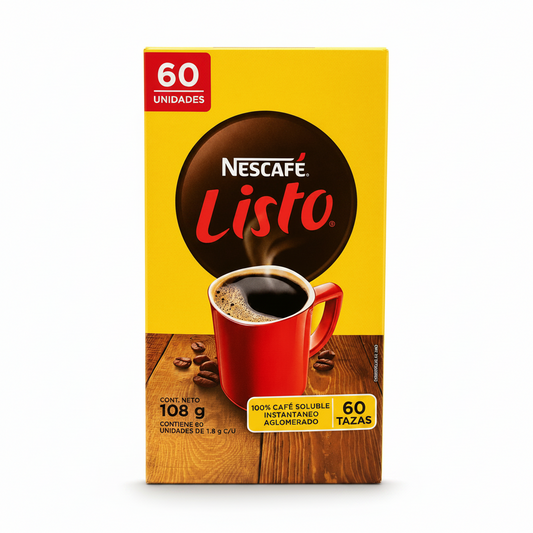 Cafe Listo Salvadoreno Caja de 60 Unidades