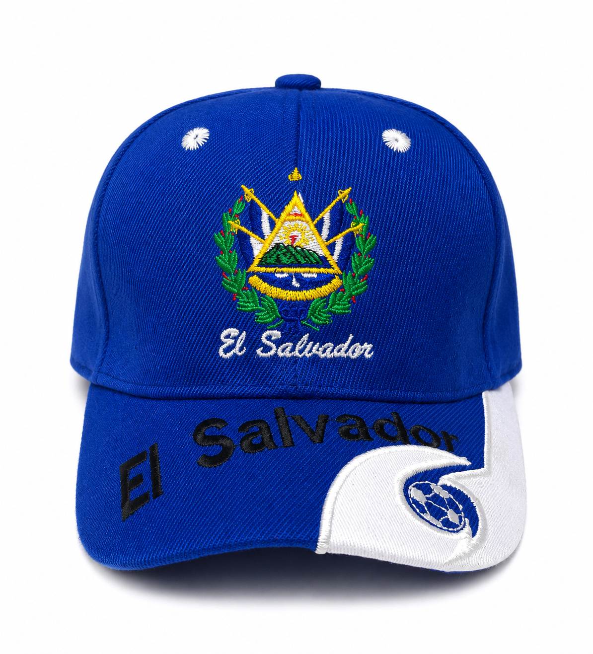Gorra Azul Bordada de El Salvador