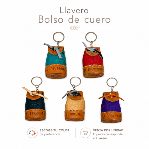 Llavero Bolso de Cuero