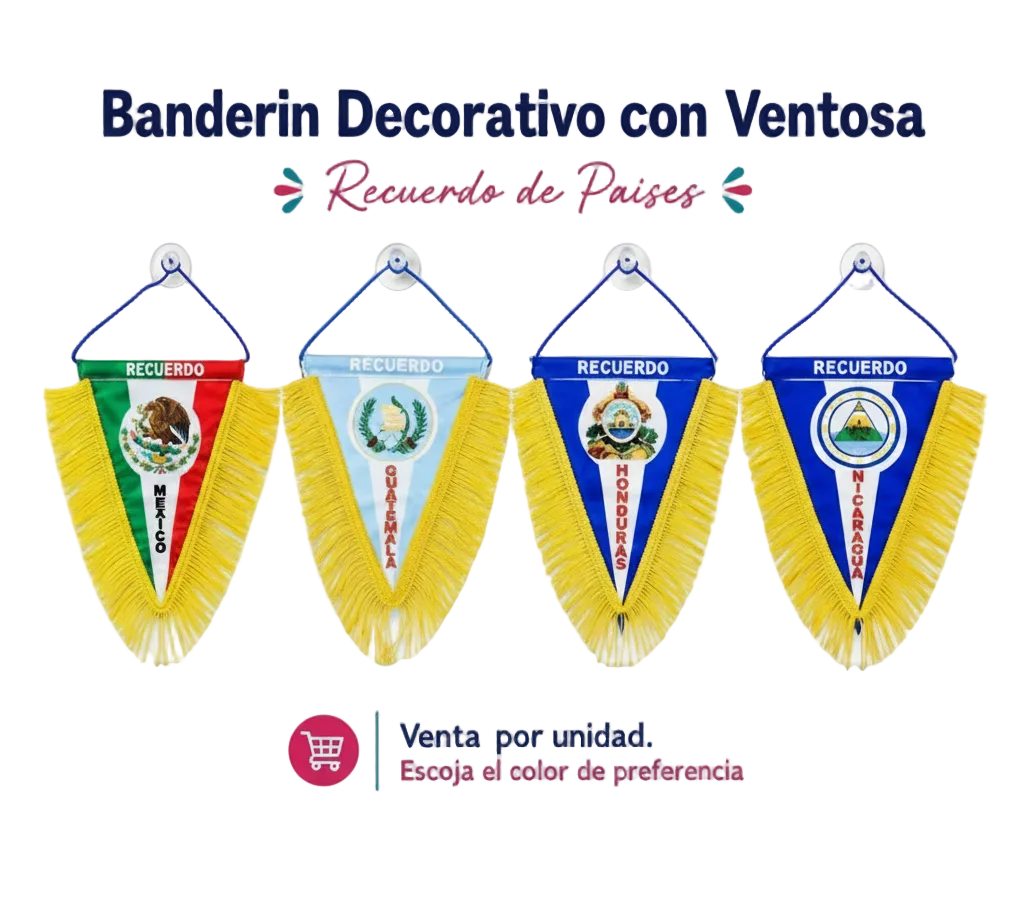 Banderín Decorativo con Ventosa – Recuerdo de País