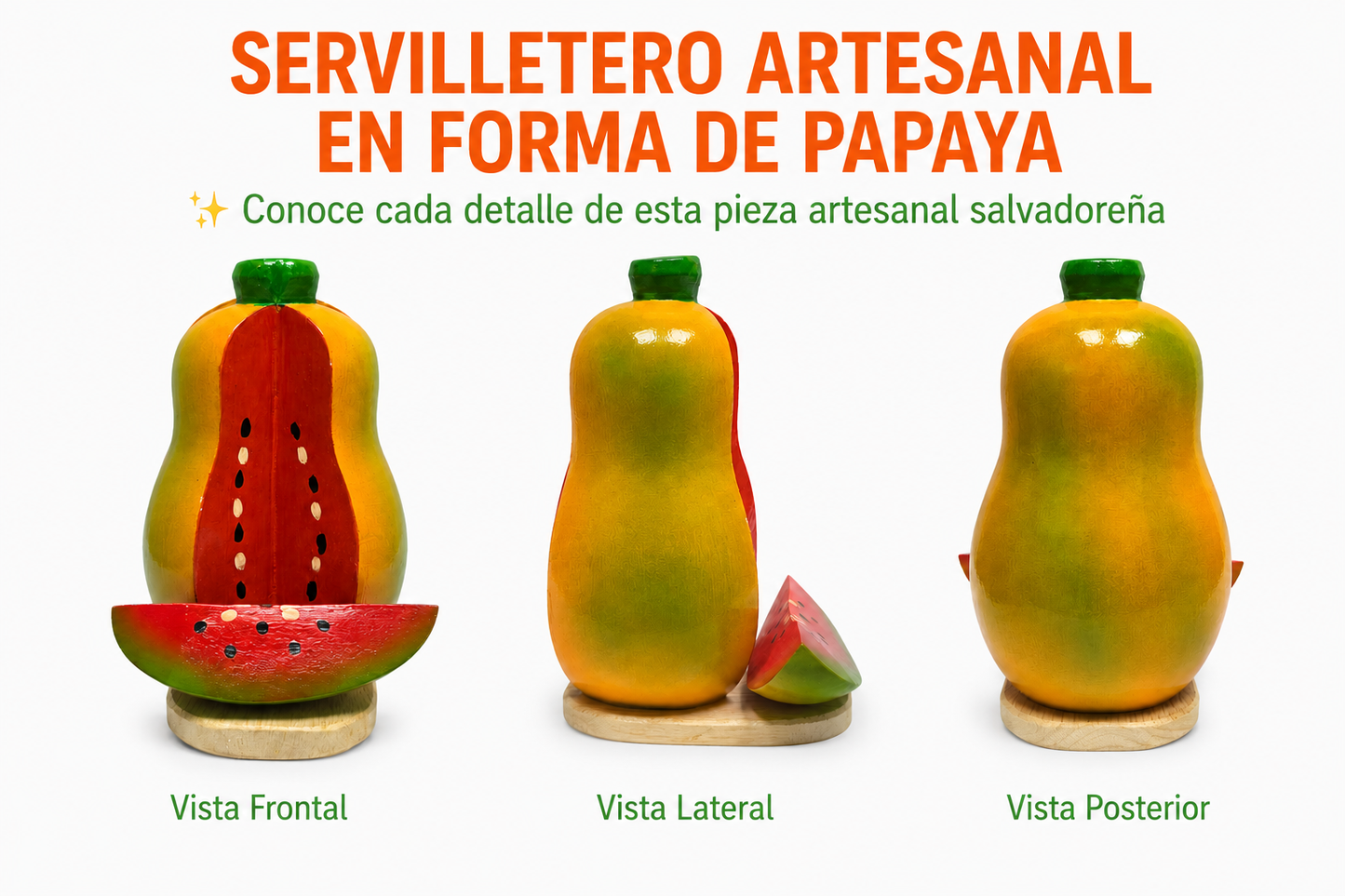 Servilletero en Forma de Papaya - Unidad
