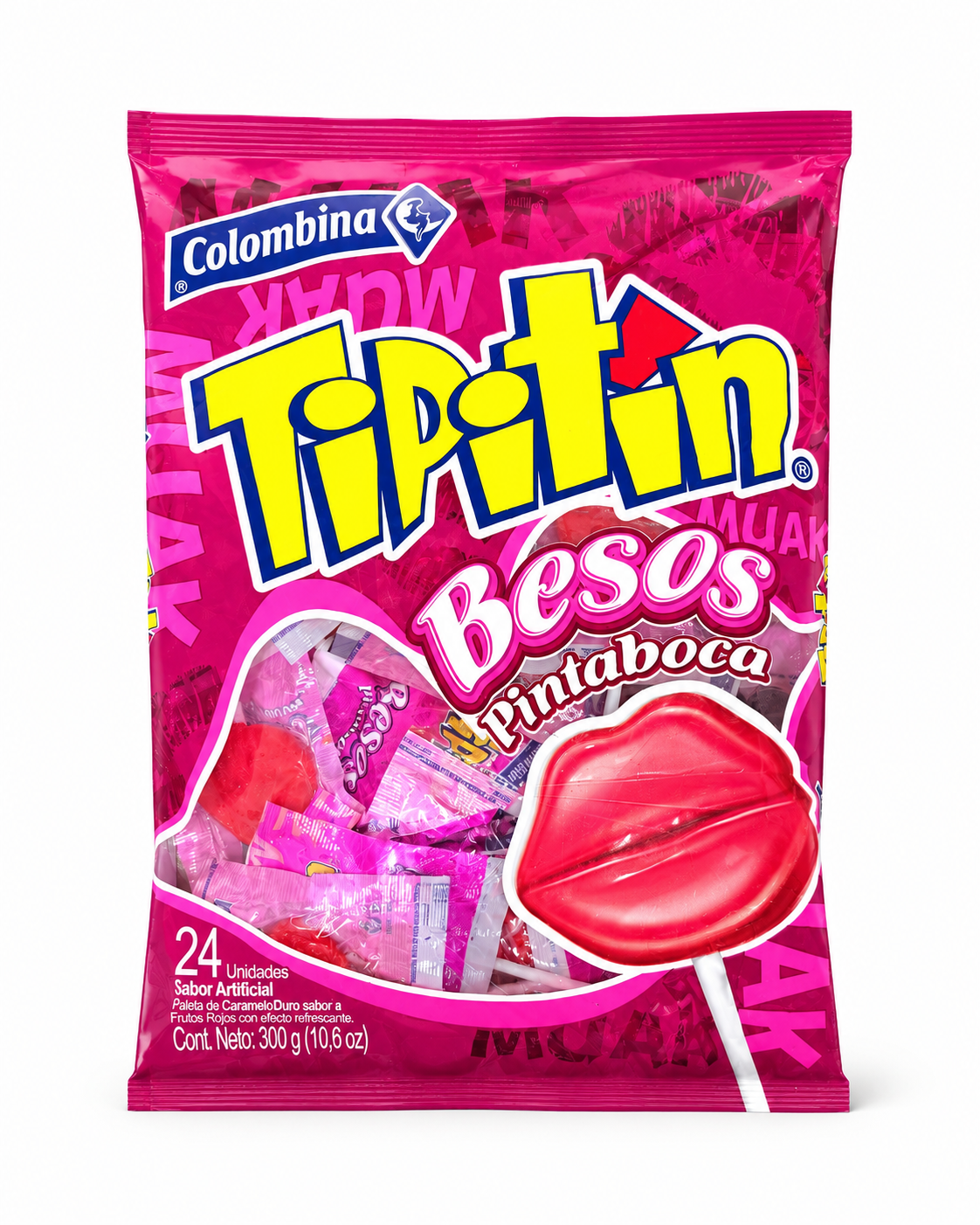 Paleta Tipitin Besos - Bolsa 24 U