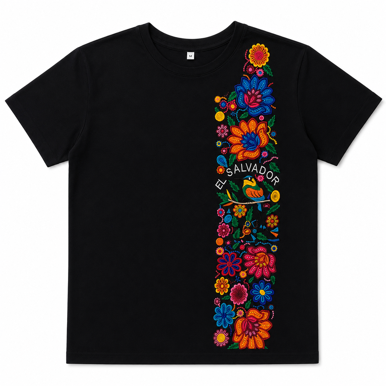 Camisa con Bordado - Negra