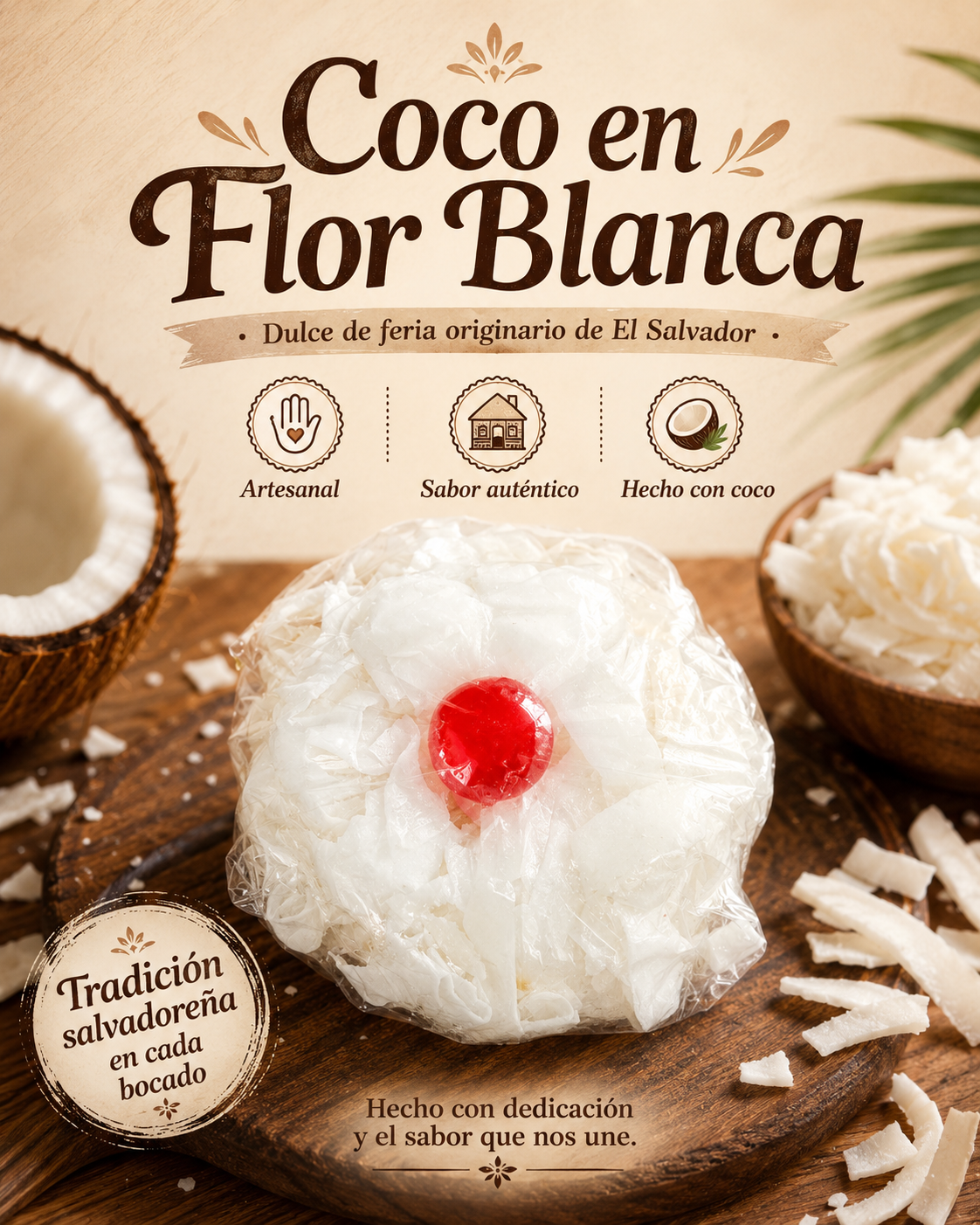 Coco en Flor Blanca - unidad