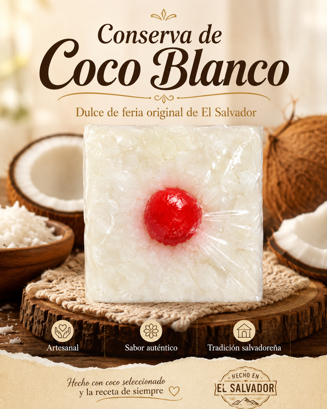 Conserva de Coco Blanca - Unidad