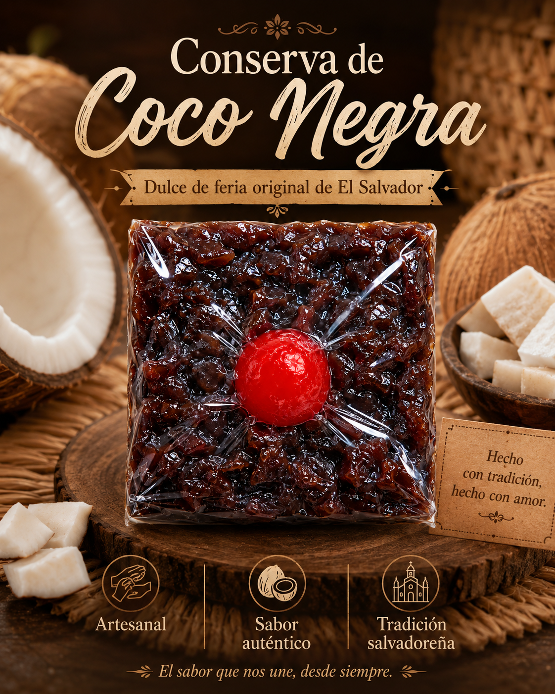 Conserva de Coco Negra - Unidad