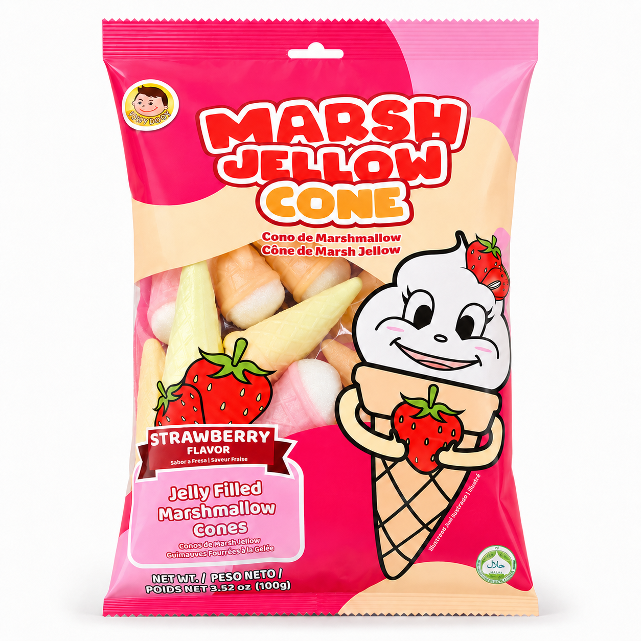 Marsh Jellow Cone Strawberry