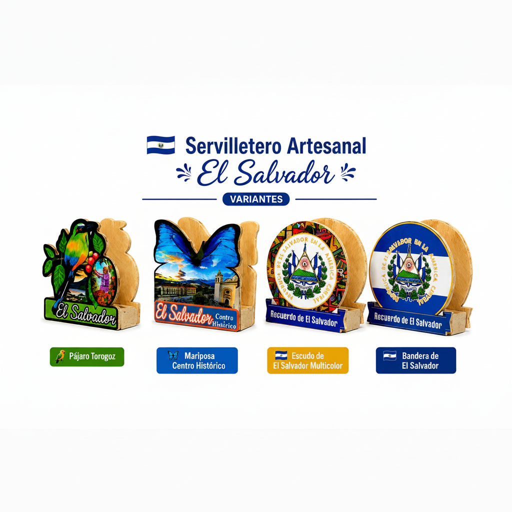Servilletero Artesanal El Salvador - Unidad
