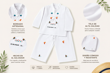 Traje Tipico Bordado Para Niño