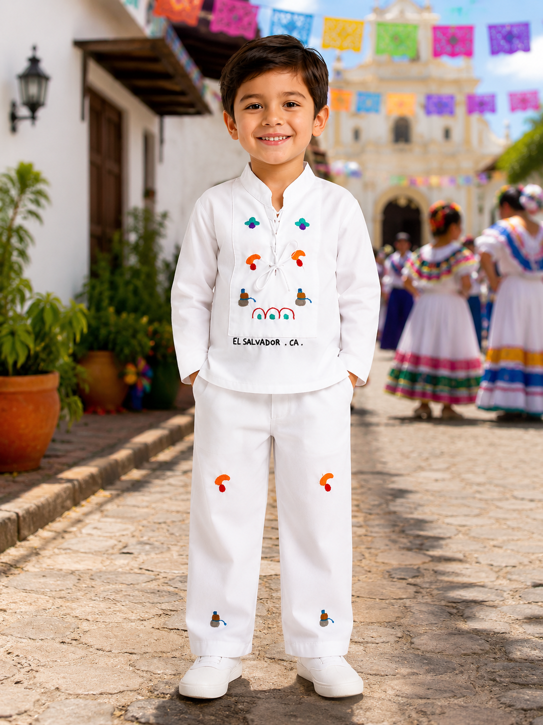 Traje Tipico Bordado Para Niño
