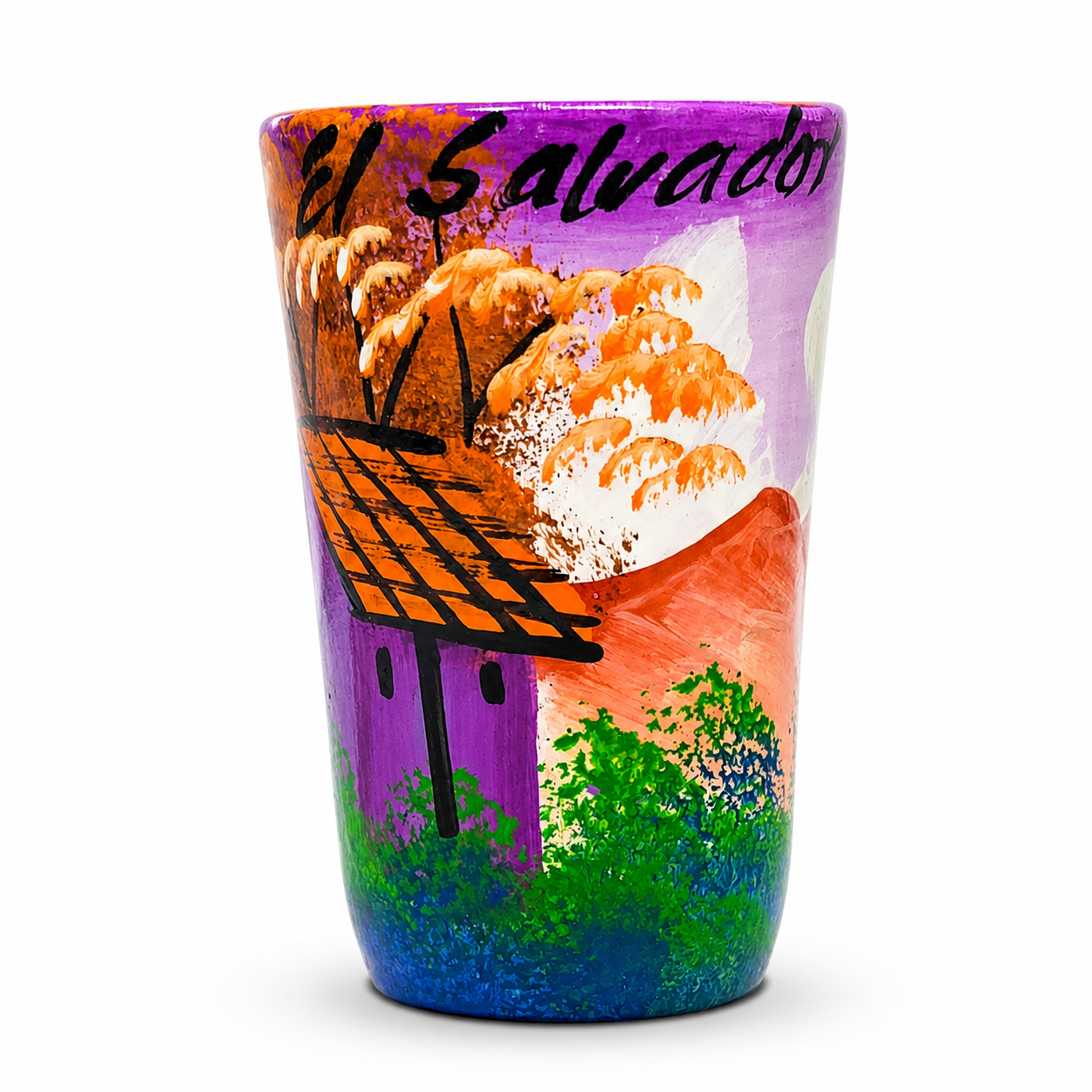 Vaso Tequilero de Madera Pintado