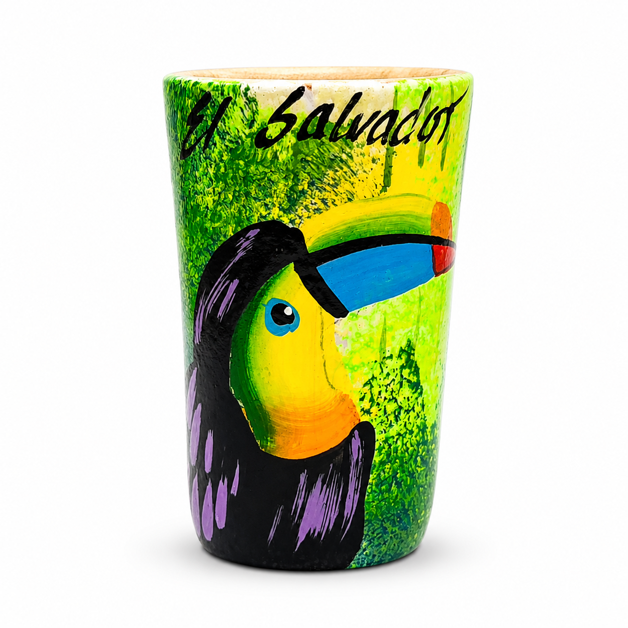 Vaso Tequilero de Madera Pintado
